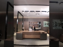 لون الجوز المدير الحديث المكتب الأثاث التجاري