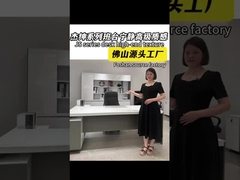 مكتب ملون باللون الأبيض مع خزانة متصلة، مكتب المدير التنفيذي،