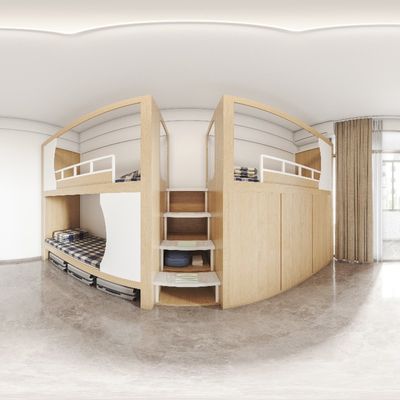ISO9001 Capsule Apartment Bed Three Person Seat