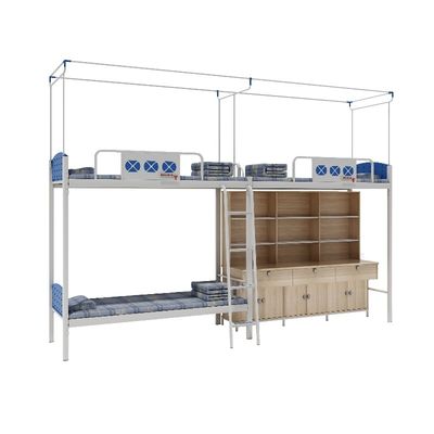 Simple and easy to install with desks in the school dormitory three-bed steel frame bed