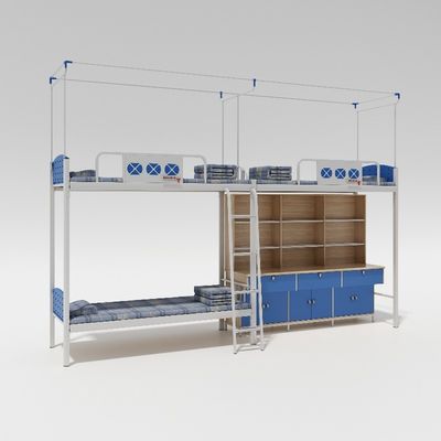 Simple and easy to install with desks in the school dormitory three-bed steel frame bed