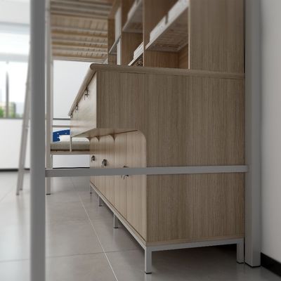 Simple and easy to install with desks in the school dormitory three-bed steel frame bed