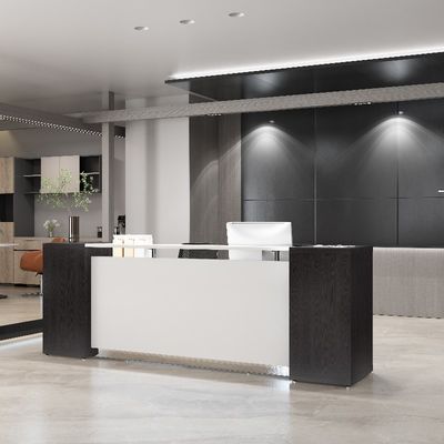 شراء أثاث مكتب حديث ومعاصر مكتب الاستقبال في الفضة دعم التخصيص والأبيض مع Myidea Furniture online manufacture