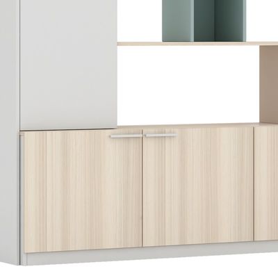 Nordic Oak Color File Cabinet Upper Display Cabinet