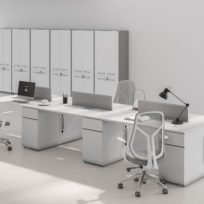 شراء دعم تخصيص مكتب حديث لأربعة أشخاص تصميم معاصر أثاث لوحة MFC دائمة online manufacture