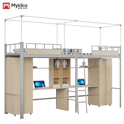 يشتري دعم تخصيص جميل وعملي، سرير شقة طالب مزدوج مع إطار الستائر online manufacture