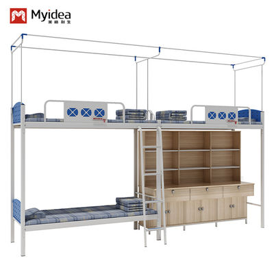Simple and easy to install with desks in the school dormitory three-bed steel frame bed