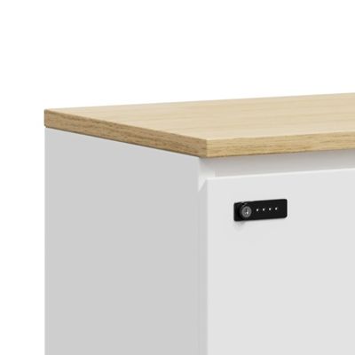 Direct Factory Supply Custom Wooden File customization Cabinet Warm Tone Metal Material Password Lock Simple Storage School Living Room Hotel