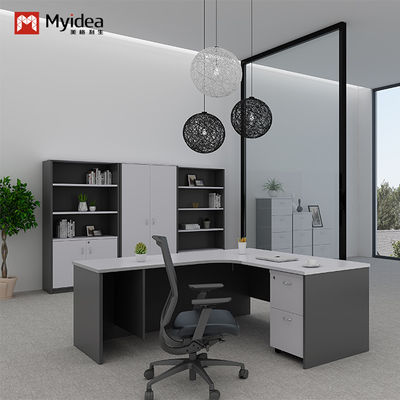 Single Computer Desk With Cabinet Storage