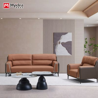 شراء تصميم عصري لأثاث غرفة المعيشة، طقم أريكة جلدية، فاخر، إطار من الخشب الصلب، أثاث غرفة معيشة، أريكة مكتب online manufacture