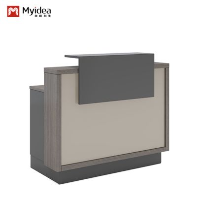 شراء مكتب استقبال ثلاث طوابق سوداء مشرقة، مكتب استقبال الشركة، الأسلوب الحديث والحد الأدنى، مكتب استقبال العملاء، مكتب استقبال الفندق online manufacture