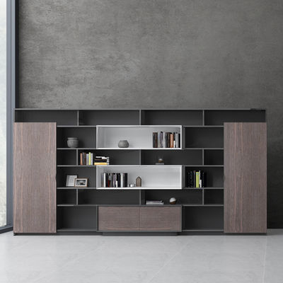 Boss's Office Back Cabinet Dark Luxury Fashion 5-Layer Document Cabinet Wooden Document Cabinet President's Office