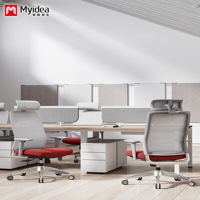 customization Office Breathable Mesh Chair with Adijustable Height, Comfortable Headrest, Ergonomic Chair, Mobil Sik Slide Office Chair