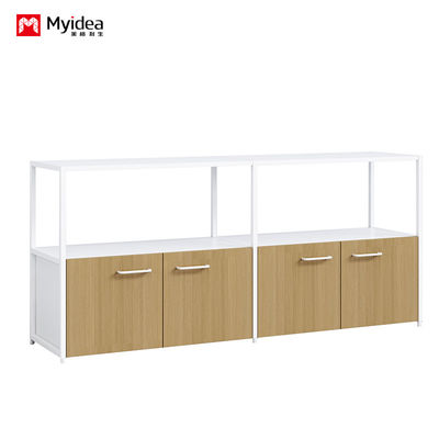 خزانة شاي كلاسيكية من Myidea بطبقتين، خزانة عرض للمكاتب والشركات، مقسمة، خزانة لتخزين المستندات والبيانات مع باب خزانة