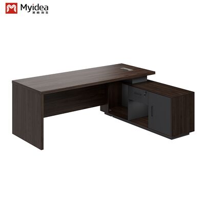 مكتب الكمبيوتر التنفيذي خزانة التخزين تصميم لوحة خشبية حديثة صداقة للبيئة