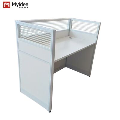 تصنيع مكاتب خشبية حديثة بعصا مع شاشات زجاجية لمحطات عمل المكاتب